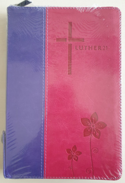 Bibel Luther21, lila-pink, mit Reißverschluss